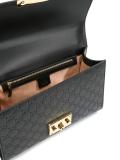 logo embossed shoulder bag