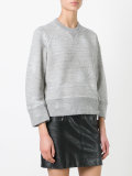 cropped side zip sweatshirt