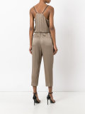 drawstring cropped playsuit