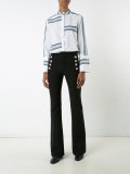flared high-waisted trousers