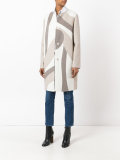 patchwork single breasted coat 