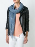 embroidered polka dot scarf