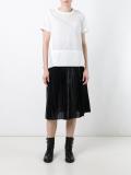 shoulder zip detail T-shirt