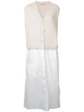 contrast detail dress