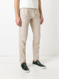 pleat detail tapered trousers
