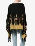 embroidered fringed poncho