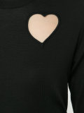 heart embroidered knitted top