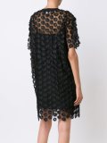 flower embellished sheer dress