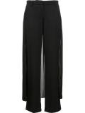 pleated skirt detail tuxedo trousers