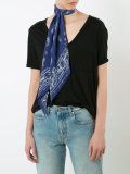 'Guns 'n' Rockins' printed skinny scarf