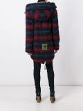 plaid hooded coat