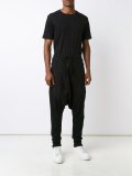 drop-crotch track pants
