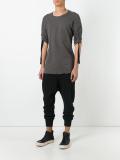 drop-crotch sweatpants