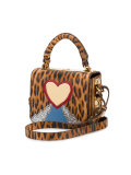 leopard heart mini bag