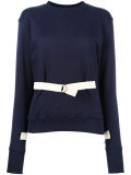 belted sweatshirt 