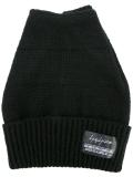 logo plaque knitted hat
