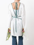 long wrap blouse