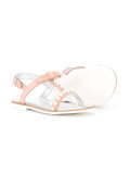 faux pearl trim sandals