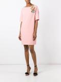 boat neck embellished dress