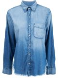 'Axel' frayed denim shirt