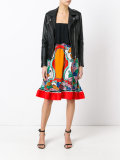gathered A-line skirt