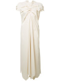 gathered front dress