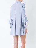 ruffled detail shirt dress