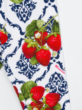 strawberry print trousers