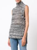 turtleneck sleeveless blouse