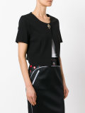 one button cropped jacket 