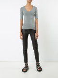shortsleeved slit back top