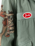 tattoo print parka coat