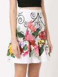 high waisted floral skirt