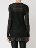 striped sheer blouse