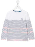 abstract striped print top