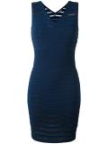 ribbed detail fitted dress 