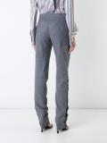 buttoned side straight trousers