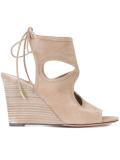 cut-off detailing lace-up sandals
