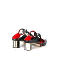 mirrored-heel mules
