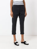 folded hem cropped trousers
