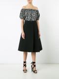 off-shoulders leopard print blouse