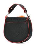 pompom saddle shoulder bag