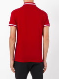 striped trim polo shirt