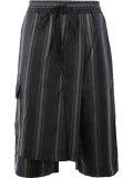 striped drop crotch shorts