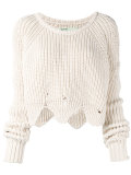 distressed sweater