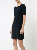 ruffle trim short sleeve dress