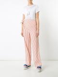 side knot striped trousers