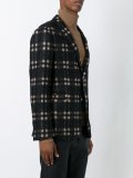 plaid single breasted blazer