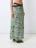 long printed skirt