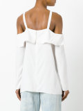 off-shoulder frill blouse